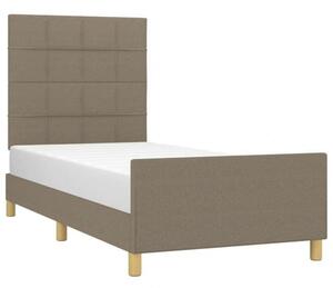 VidaXL tópszínű szövet ágykeret fejtámlával 80x200 cm