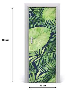 Ajtó méretű poszter trópusi levelek 95x205