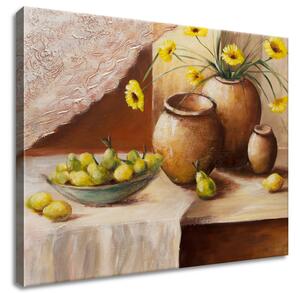 Gario Vászonkép Sárga virágok a vázában Méret: 120 x 80 cm