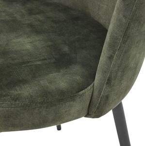 Bray design szék, zöld velúr