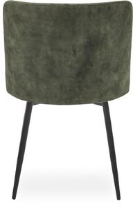 Bray design szék, zöld velúr