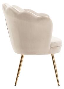FREY Latte modern velúr szék arany lábbal