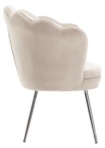 FREY Latte modern velúr szék krómozott lábbal