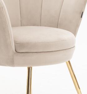 FREY Latte modern velúr szék arany lábbal