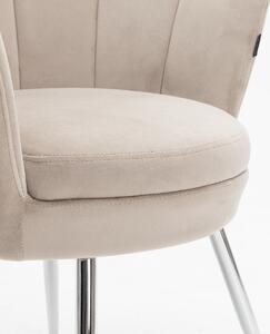 FREY Latte modern velúr szék krómozott lábbal