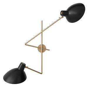 Astep - VV Cinquanta Twin Fali Lámpa Brass/Black - Lampemesteren