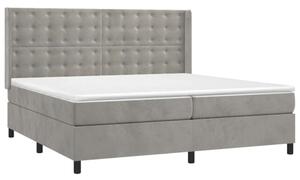 Bársony Ágy LED-del - 200x200 cm Matraccal