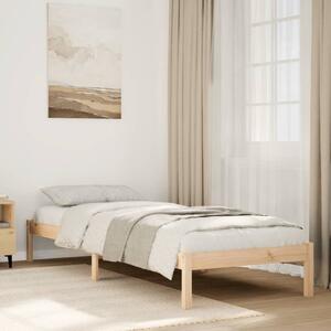 Tömör fenyőfa extra hosszú ágykeret matrac nélkül 80 x 220 cm