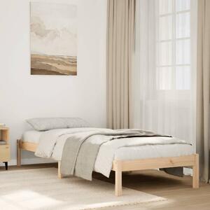Tömör fenyőfa extra hosszú ágykeret matrac nélkül 90 x 220 cm