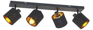 Lindby - Darima 4 Mennyezeti Lámpa Black/Gold - Lampemesteren
