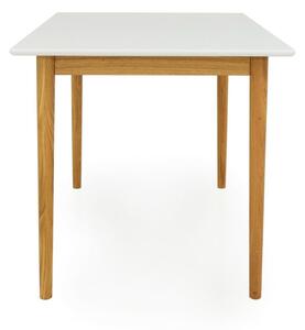 Svea asztal, fehér/tölgy, 140x80 cm