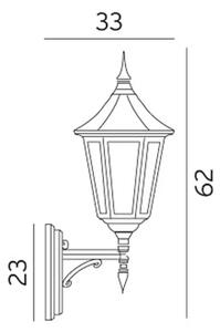 Norlys - Modena Up Kültéri Fali Lámpa Small Black - Lampemesteren
