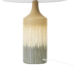 Bézs és szürke kerámia asztali lámpa 64 cm CALVAS