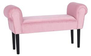 BURDA rózsaszín bársony ülőpad