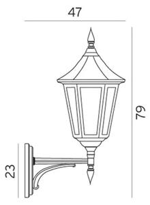 Norlys - Modena Up Kültéri Fali Lámpa Large Black - Lampemesteren