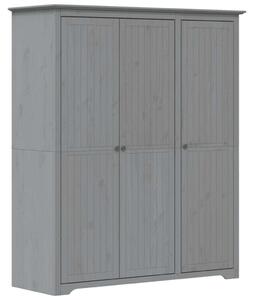 VidaXL BODO szürke tömör fenyőfa ruhásszekrény 151,5x52x176,5 cm