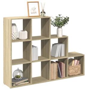 3 szintes sonoma tölgy elválasztó könyvespolc 137,5x29x103,5 cm