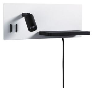 Paulmann - Serra LED Fali Lámpa USB C Dim. Left Side Matt White/Matt BlackPaulmann - Lampemesteren