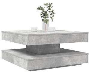 Betonszürke dohányzóasztal 360 fokban forgatható 70x70x34,5 cm