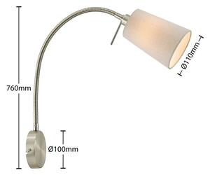 Lindby - Kornel Fali Lámpa Nickel/GreyLindby - Lampemesteren