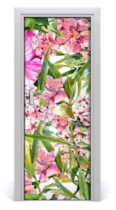 Ajtómatrica trópusi virágok 75x205cm