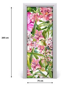 Ajtómatrica trópusi virágok 75x205 cm