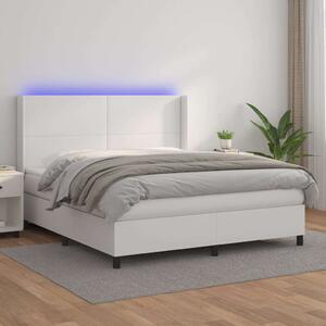VidaXL LED-es Ágy - Műbőr - 160x200 cm