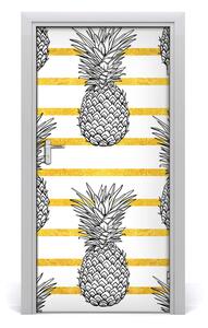 Ajtóposzter öntapadós ananász szalagok 95x205