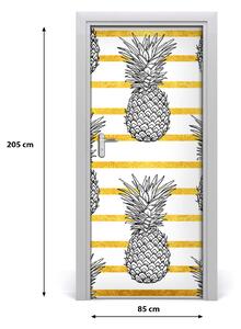 Ajtóposzter öntapadós ananász szalagok 95x205