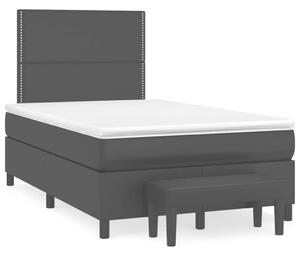 VidaXL Fekete Műbőr Ágy - 120x200 cm