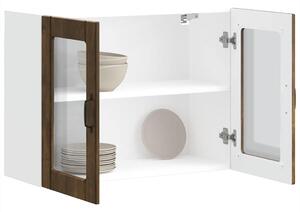 Konyhai fali szekrény üvegajtóval Lucca füstölt tölgy