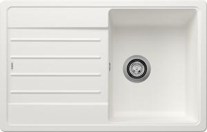BLANCO LEGRA 45S Silgranit egymedencés csepegtetőtálcás gránit mosogató, szifonnal, fehér, beépíthető