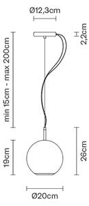 Fabbian - Beluga Royal Függőlámpa Diameter 20 Bronze - Lampemesteren