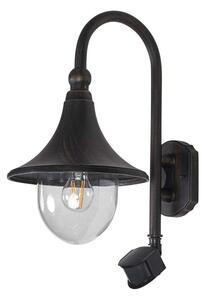 Lindby - Daphne Kültéri Fali Lámpa Érzékelővel Antique Black - Lampemesteren