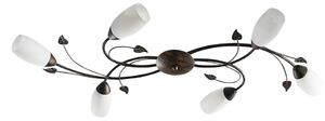 Lindby - Stefania 6 Mennyezeti Lámpa White/Black-Gold - Lampemesteren