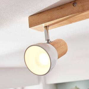 Lindby - Thorin 2 Mennyezeti Lámpa Wood/White - Lampemesteren
