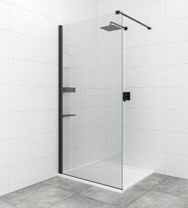 Walk-in zuhanyparaván SAT Walk-in 200 cm fekete SATBWI80MRPRDOPLC