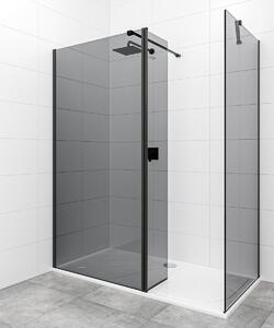 Walk-in zuhanyparaván SAT Walk-in 200 cm fekete SATBWI10090KSPRORC