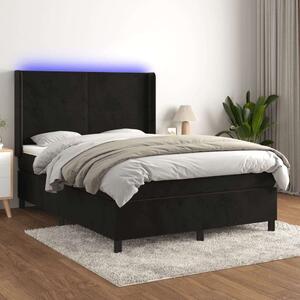 VidaXL - Bársony Ágy LED-del - 140x190 cm