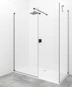 Walk-in zuhanyparaván SAT Walk-in 200 cm fekete SATBWI10090MRPAC