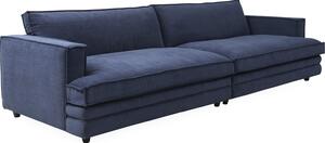 Agir XL 3 üléses kanapé, sötétkék szövet, fekete műanyag láb
