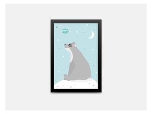 ELIS DESIGN Plakát - Álmodozó maci dimenzió: 50 x 70 cm