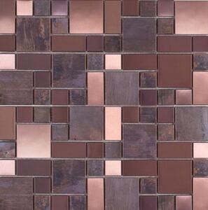 Réz mozaik Premium Mosaic Stone metallic brown 30x30 cm matt/fényes MOS4823CO