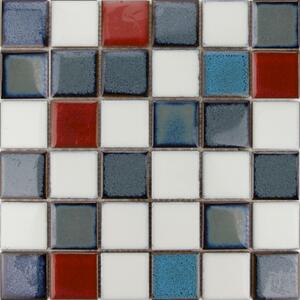 Kerámia mozaik Premium Mosaic kék 30x30 cm fényes MOS48MIX1