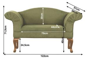 FABRICIO zöld szövet kanapé