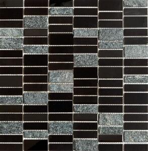 Rozsdamentes acél mozaik Premium Mosaic Stone fekete 30x30 cm matt/fényes MOS4815BK