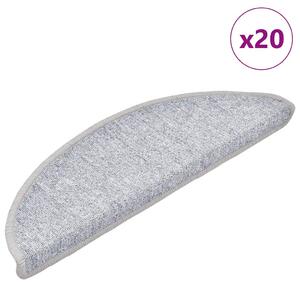 20 db világosszürke lépcsőszőnyeg 56x17x3 cm