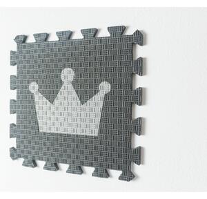 ELIS DESIGN Királyi korona classic habszivacs puzzle szín: fehér - világos szürke kivehető résszel