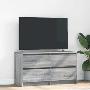 Szürke sonoma színű szerelt fa TV-szekrény 100x35x54 cm