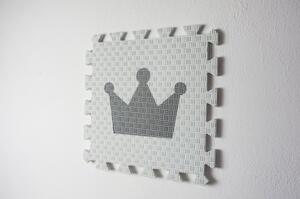 ELIS DESIGN Királyi korona classic habszivacs puzzle szín: fehér - világos szürke kivehető résszel